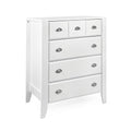 White 4 Drawer Faux Wood Dresser O9183
