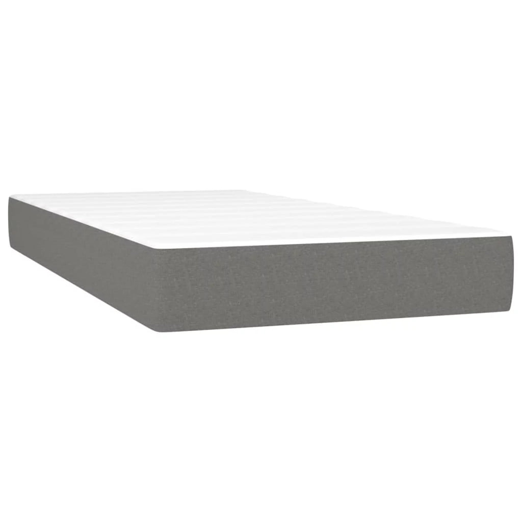 Pocket Spring Bed Dark Gray Twin XL Fabric U903569