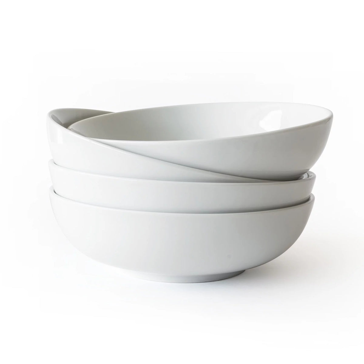 Porcelain Round Pasta Serve Bowls, Set of 4 F35920