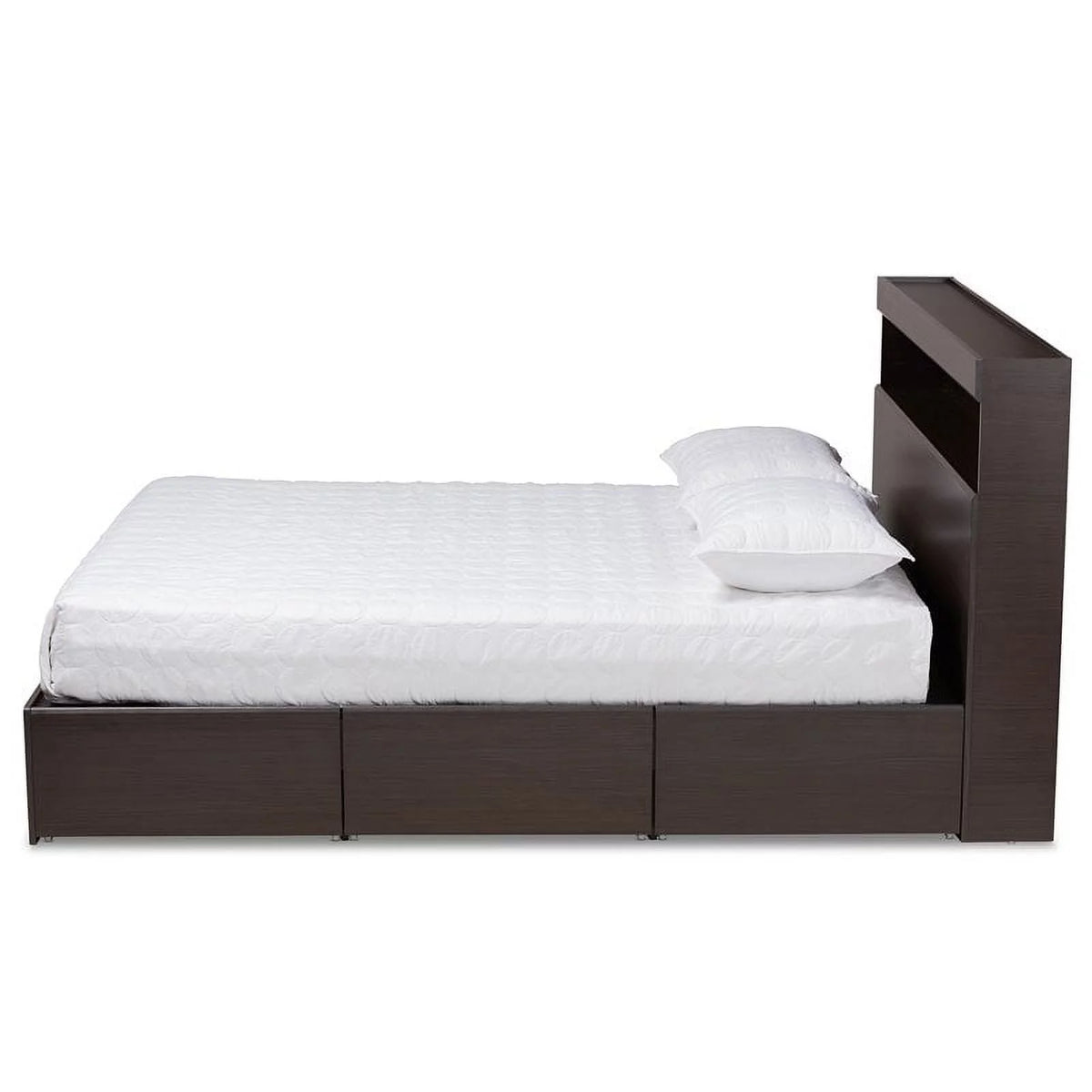 Queen Size 6 Drawer Wood Platform Storage Bed E179