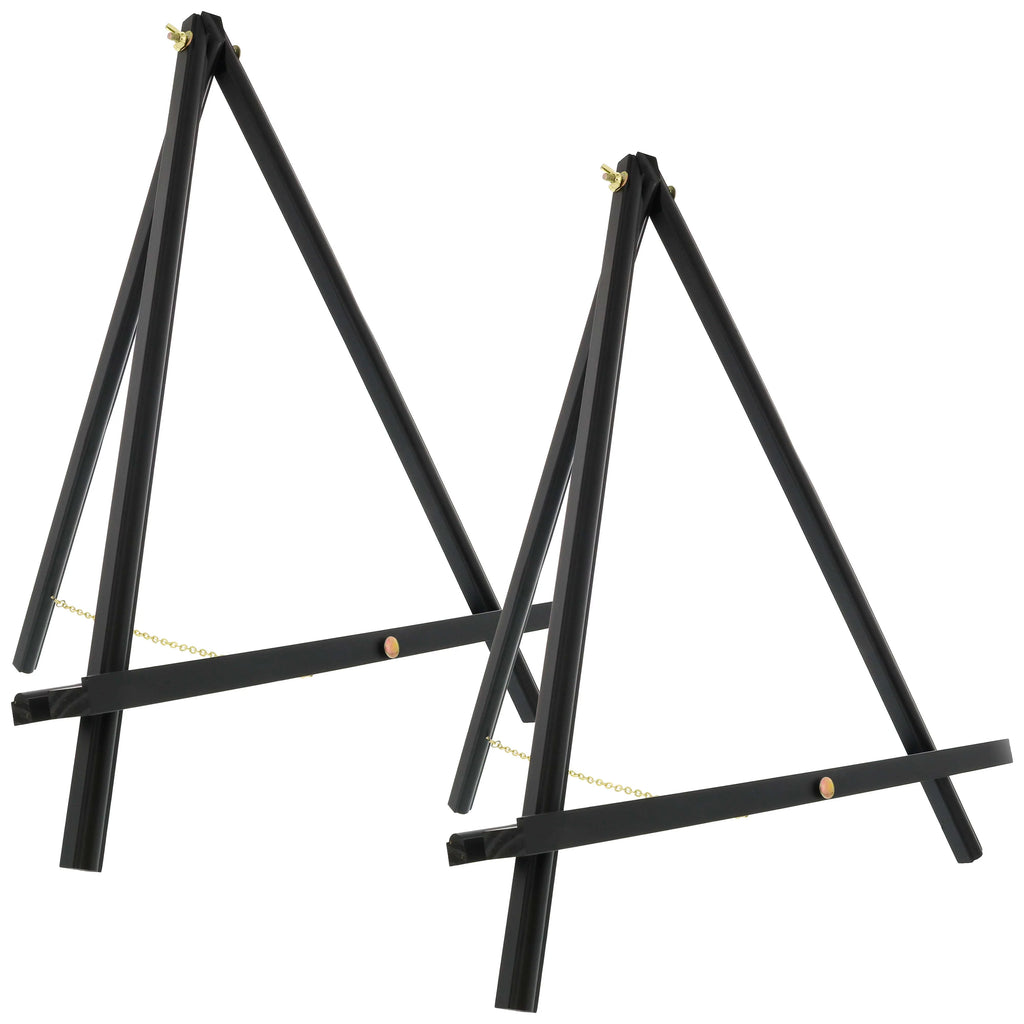 20" Black Wood A-Frame Artist Easel, Pack of 2 G807