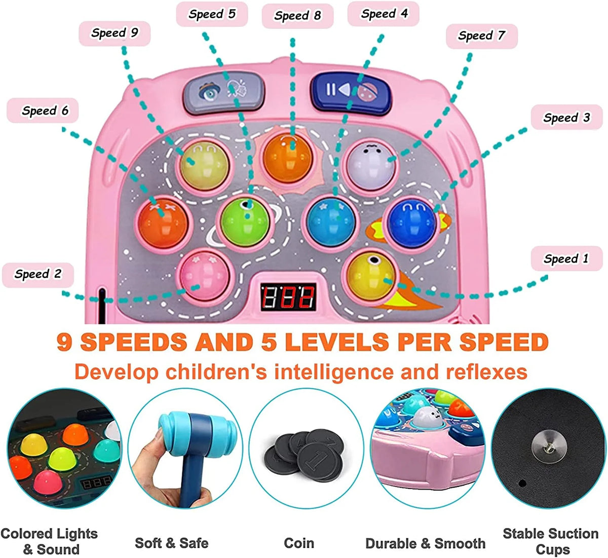 Whack A Mole Game with Sound and Light M445070