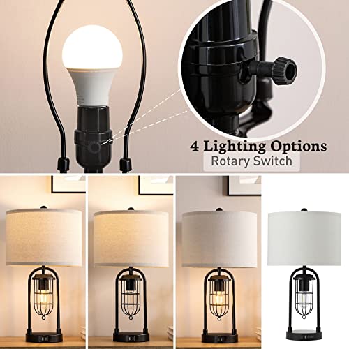 21'' Table Lamps Set of 2 with Night Light and USB Port G39609