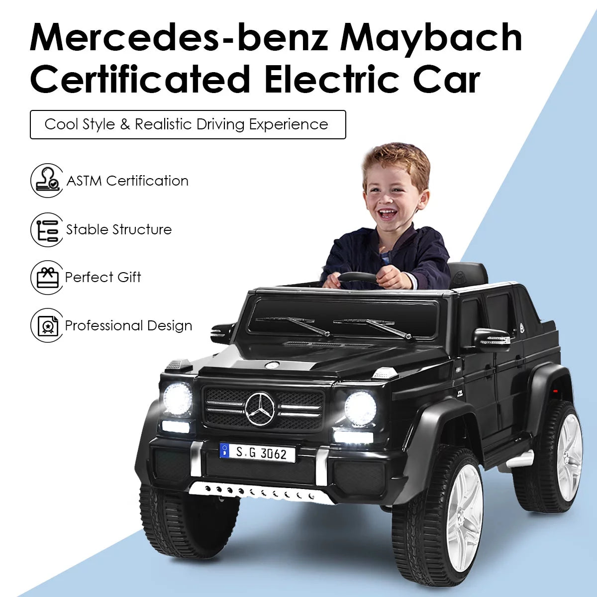 12V Kids Ride On Car with Trunk Pink M930