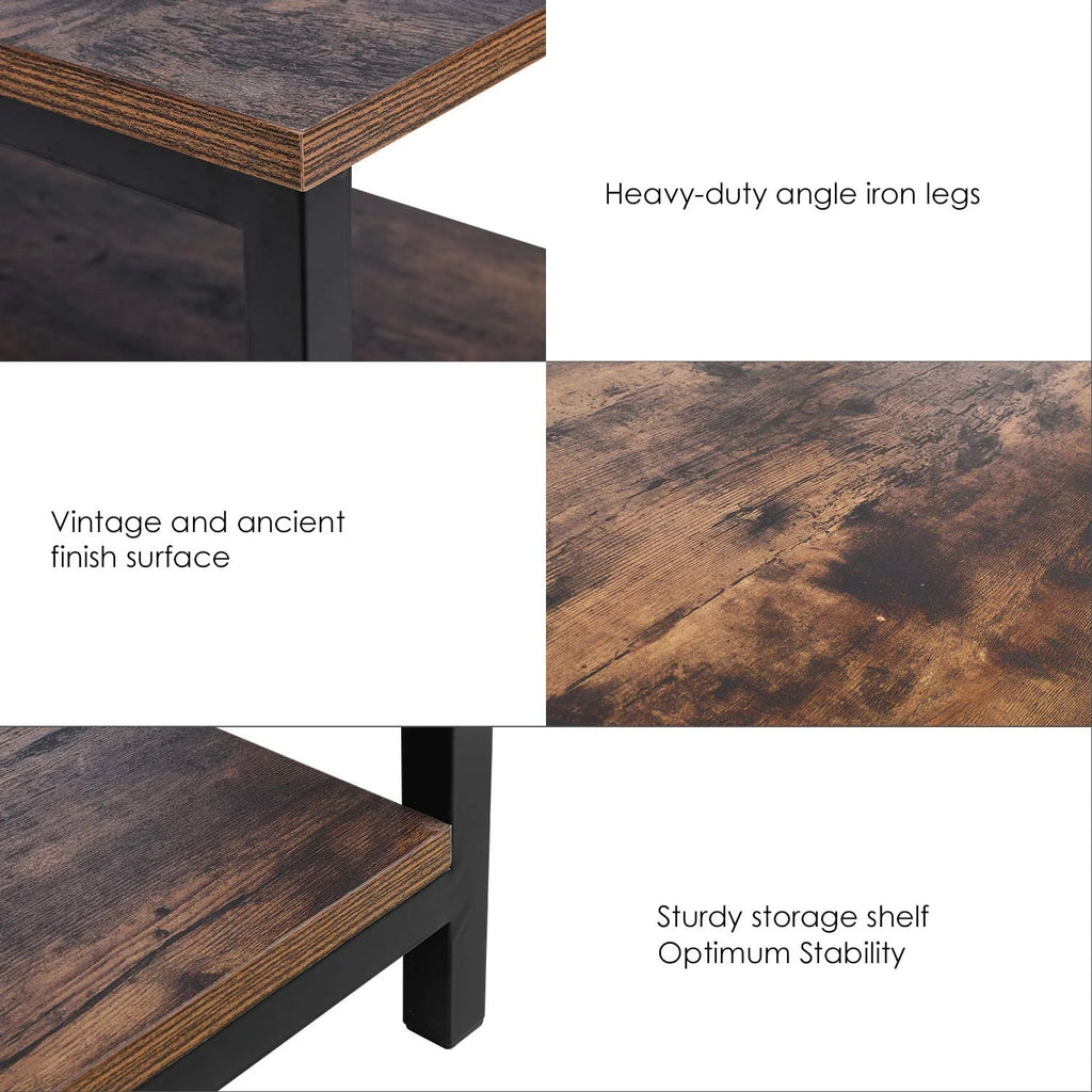 2-Tier Coffee Table with Storage Shelf V684