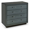Gray Wood 4 Drawer Chest R561