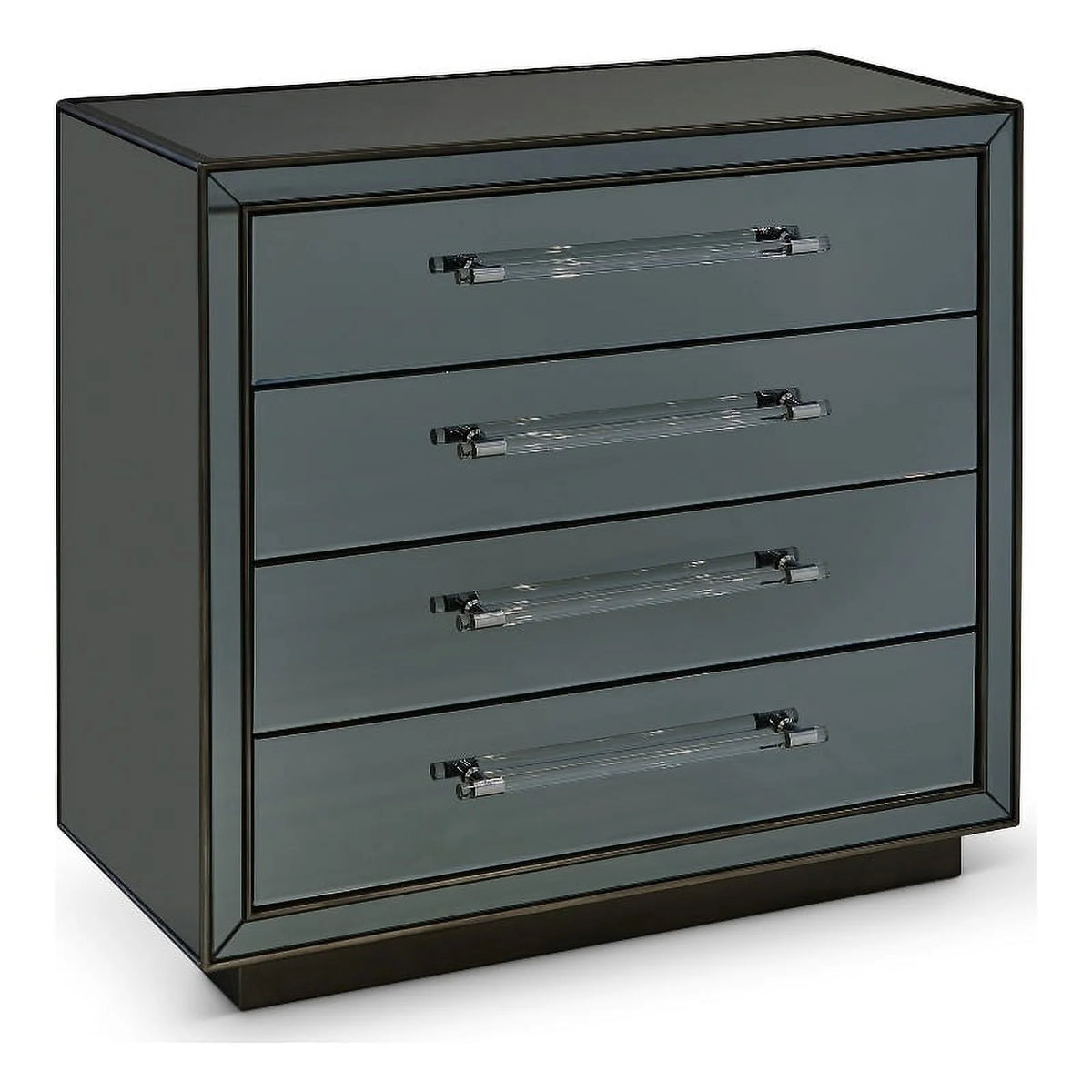 Gray Wood 4 Drawer Chest R561