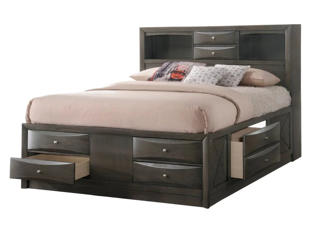 Queen Size 6pc Solid Wood Bedroom Set A6190