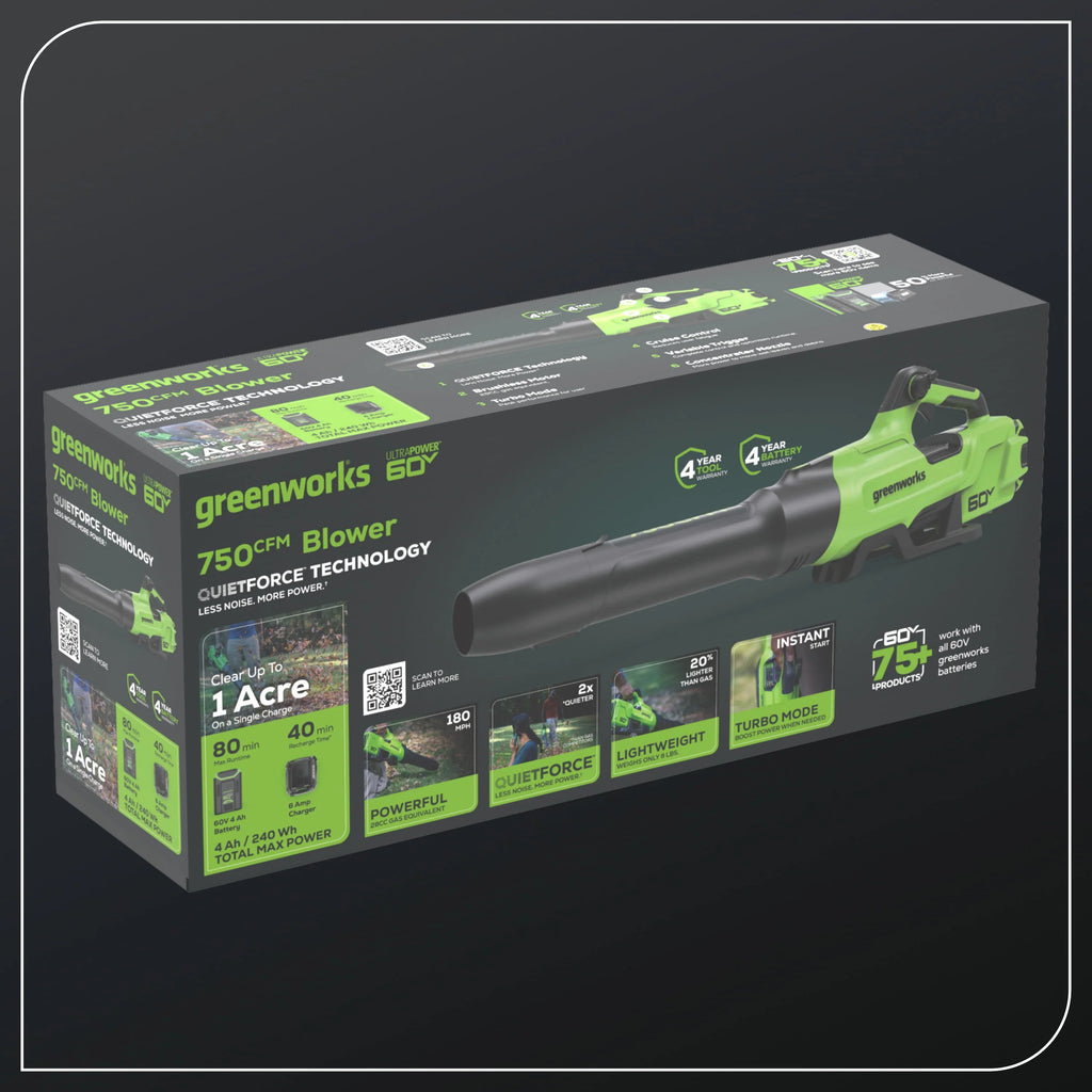 Greenworks 750 CFM 170 MPH Leaf Blower V836035