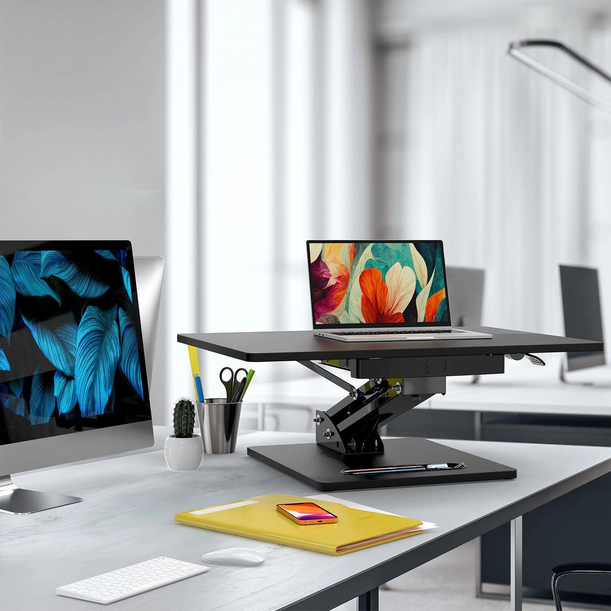 28" Black Height Adjustable Standing Desk V33425