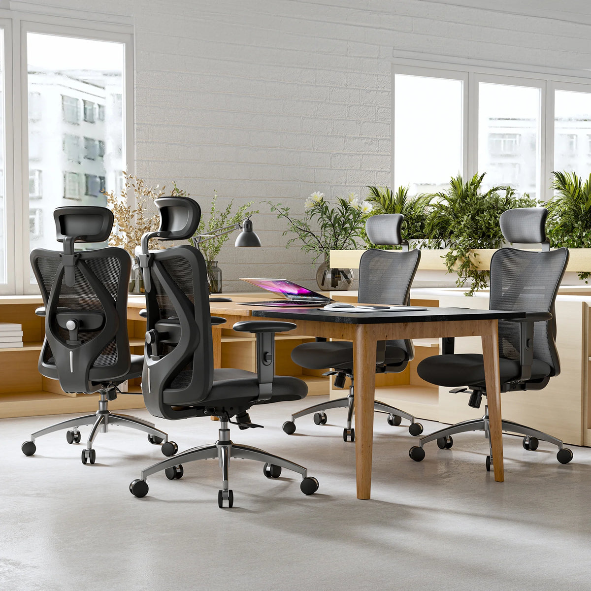 Black Ergonomic Mesh Office Chair with Adjustable Lumbar Support H20050
