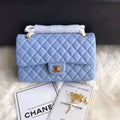 Blue Lambskin Leather Flap Bag A640190
