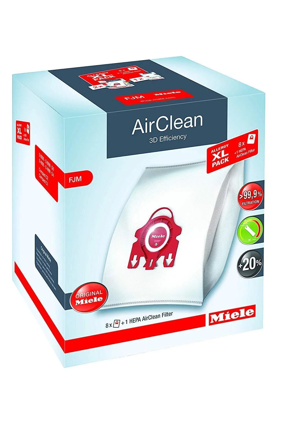8 Bags 2 Pre-Motor Filters and 1 HEPA Filter Dust Bag U9548