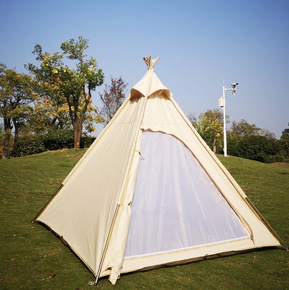 Cotton Canvas 2-3 Person Bell Tent with Double Door G15410