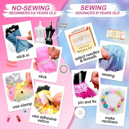 1500+PCS Fashion Designer Kit with Sketchbook & 5 Mannequins K668