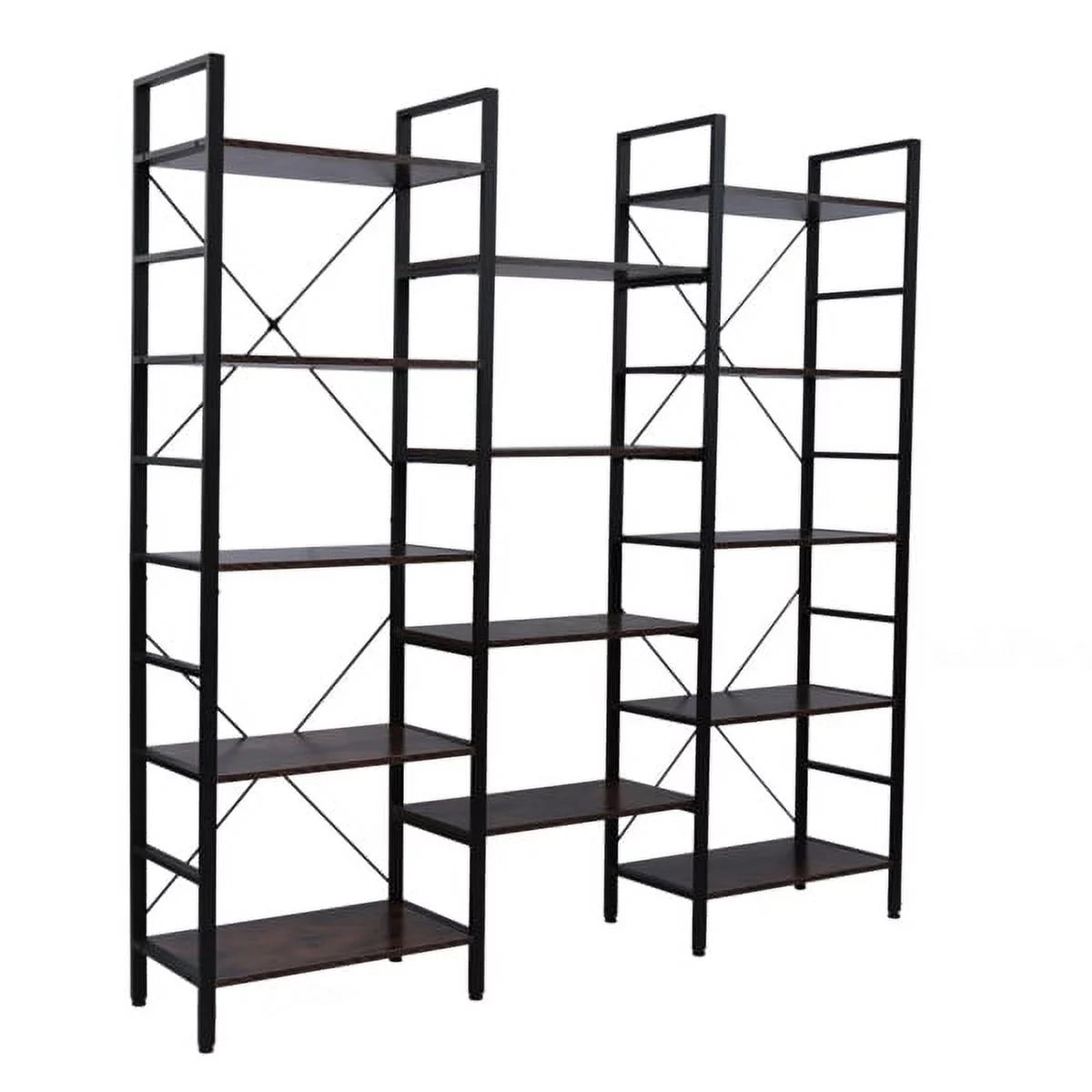 5-Shelf Wood and Metal Bookcase R942693