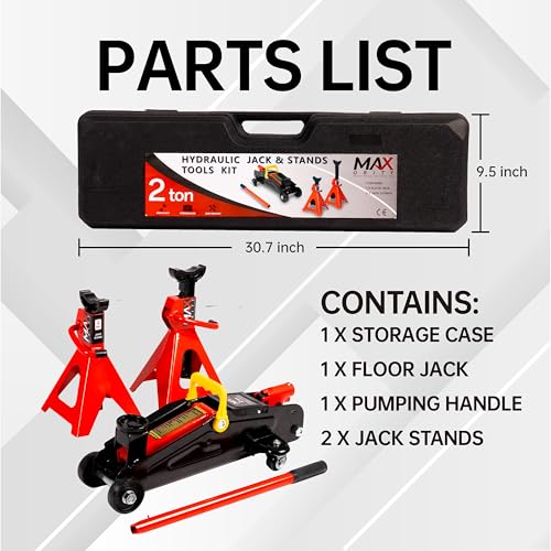 3-Ton Low-Profile Dual Pistons Heavy-Duty Steel Racing Floor Jack M996676
