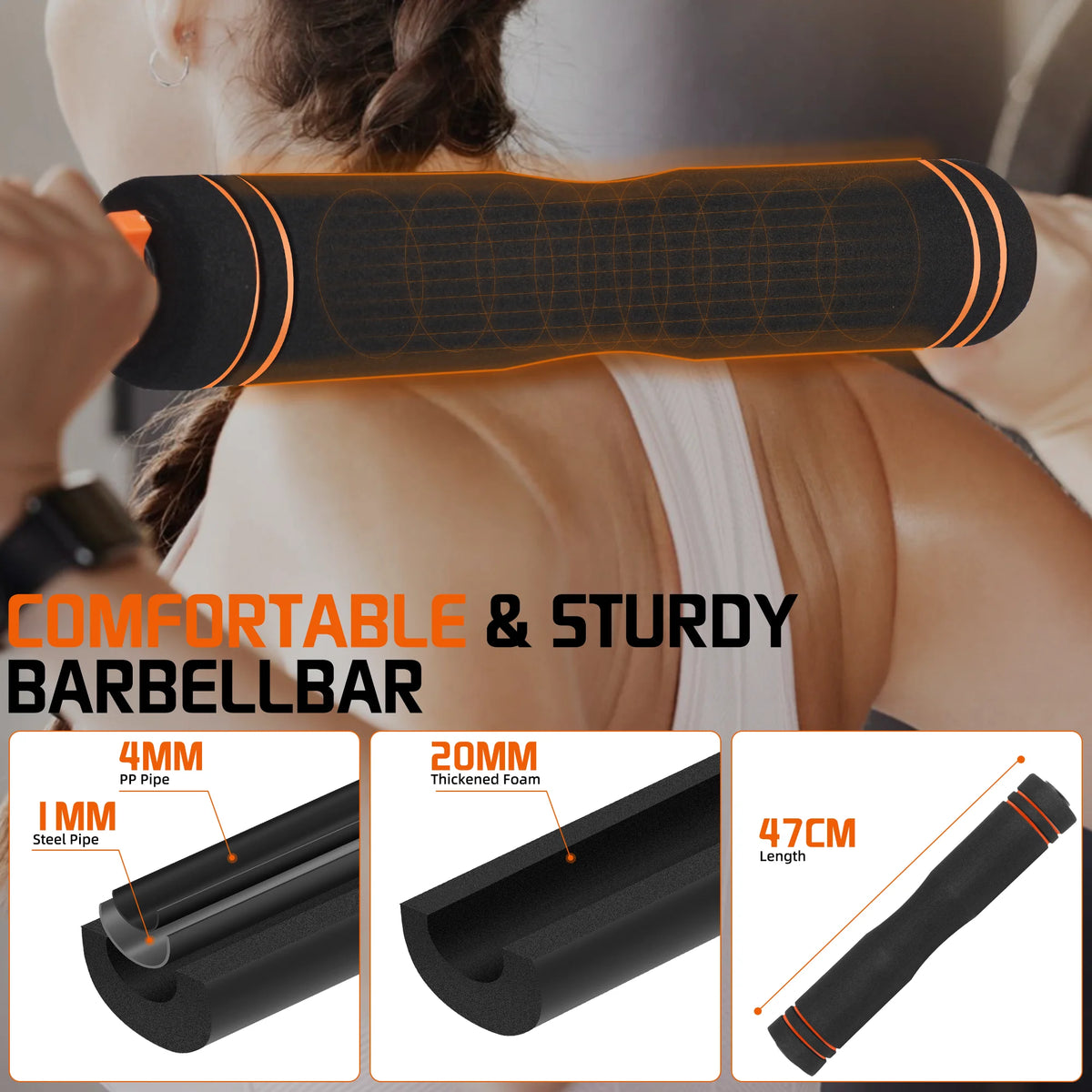 66LBS 4 in 1 Adjustable Dumbbell Set with Connecting Rod I379233