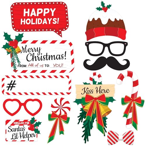 Christmas Photo Booth Props 38pc Set L360