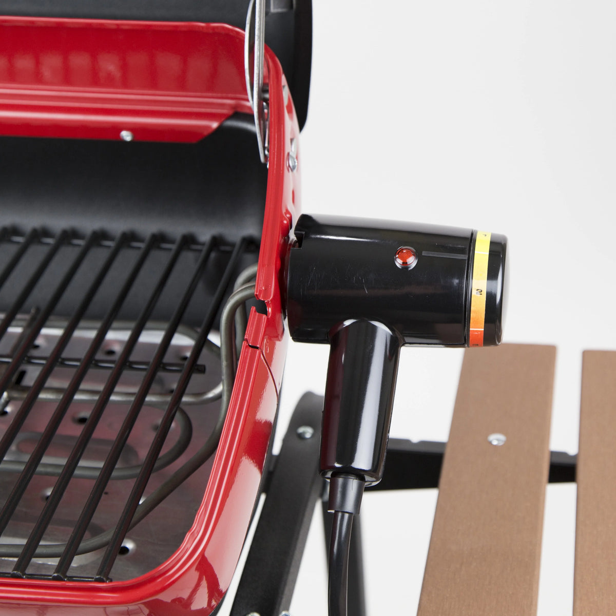 Portable Electric Cart Grill with Two Folding Tables, Red X61112