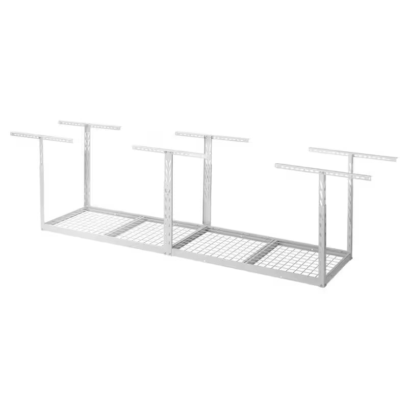 Hammered White Adjustable Height Overhead Garage Storage Rack G6199