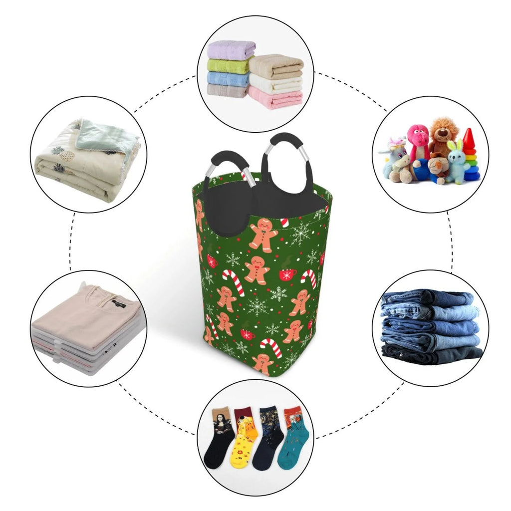 Collapsible Laundry Basket Hamper with Aluminum Handle, 50L T78327
