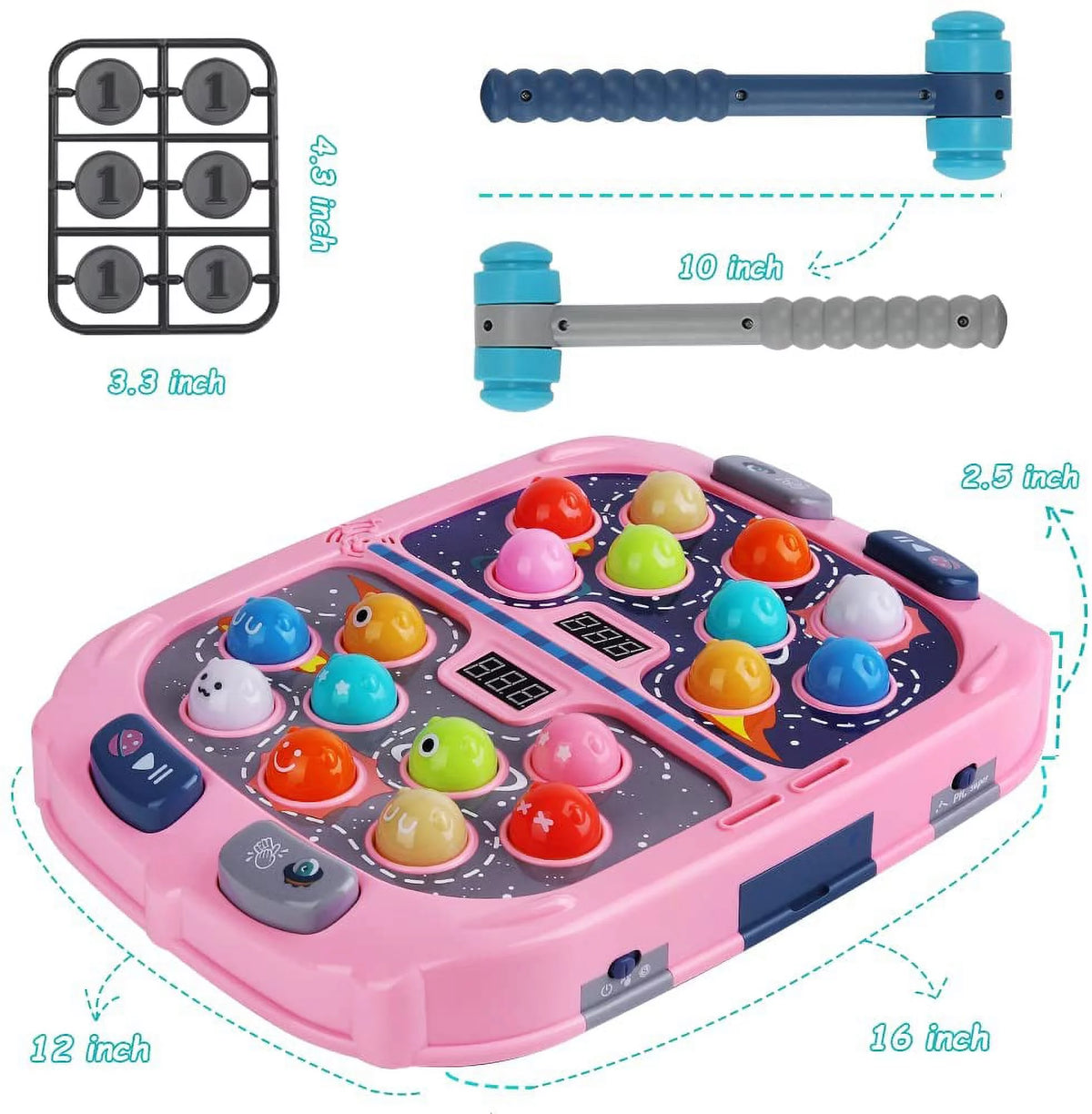 Whack A Mole Game with Sound and Light M445070