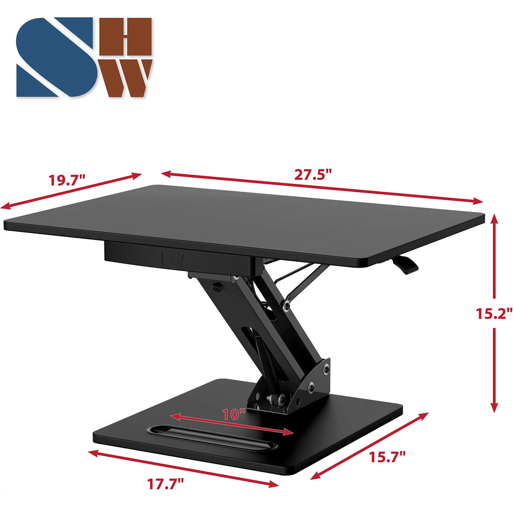 28" Black Height Adjustable Standing Desk V33425