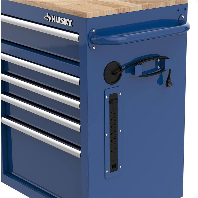 46 in. Gloss Blue Mobile Workbench Cabinet N8117