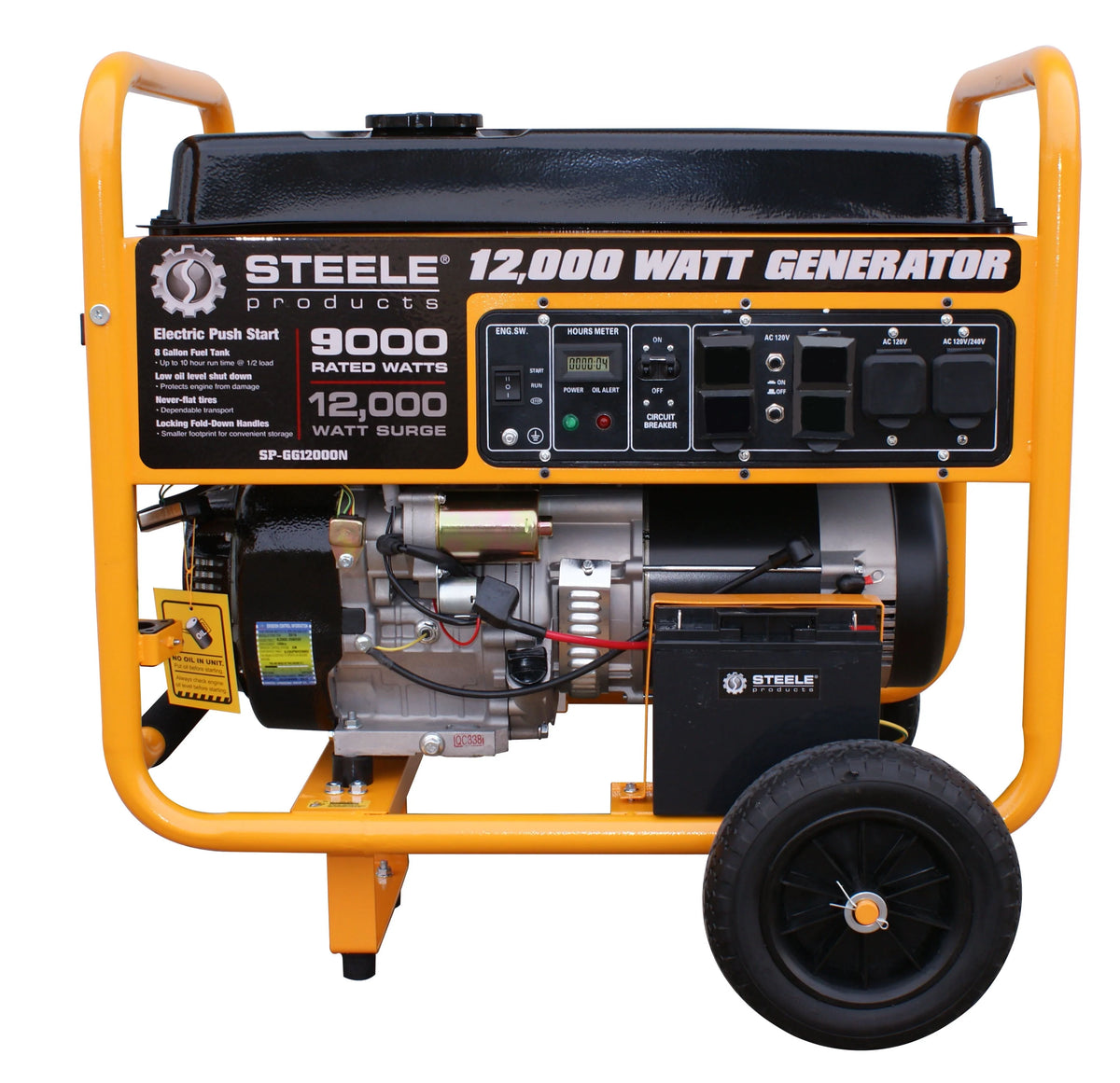 12,000-Watt Gasoline Powered Electric Start Portable Generator E80590
