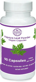 Papaya Leaf Powder 340mg Capsules Vegan Non-GMO Dietary Supplement L2556