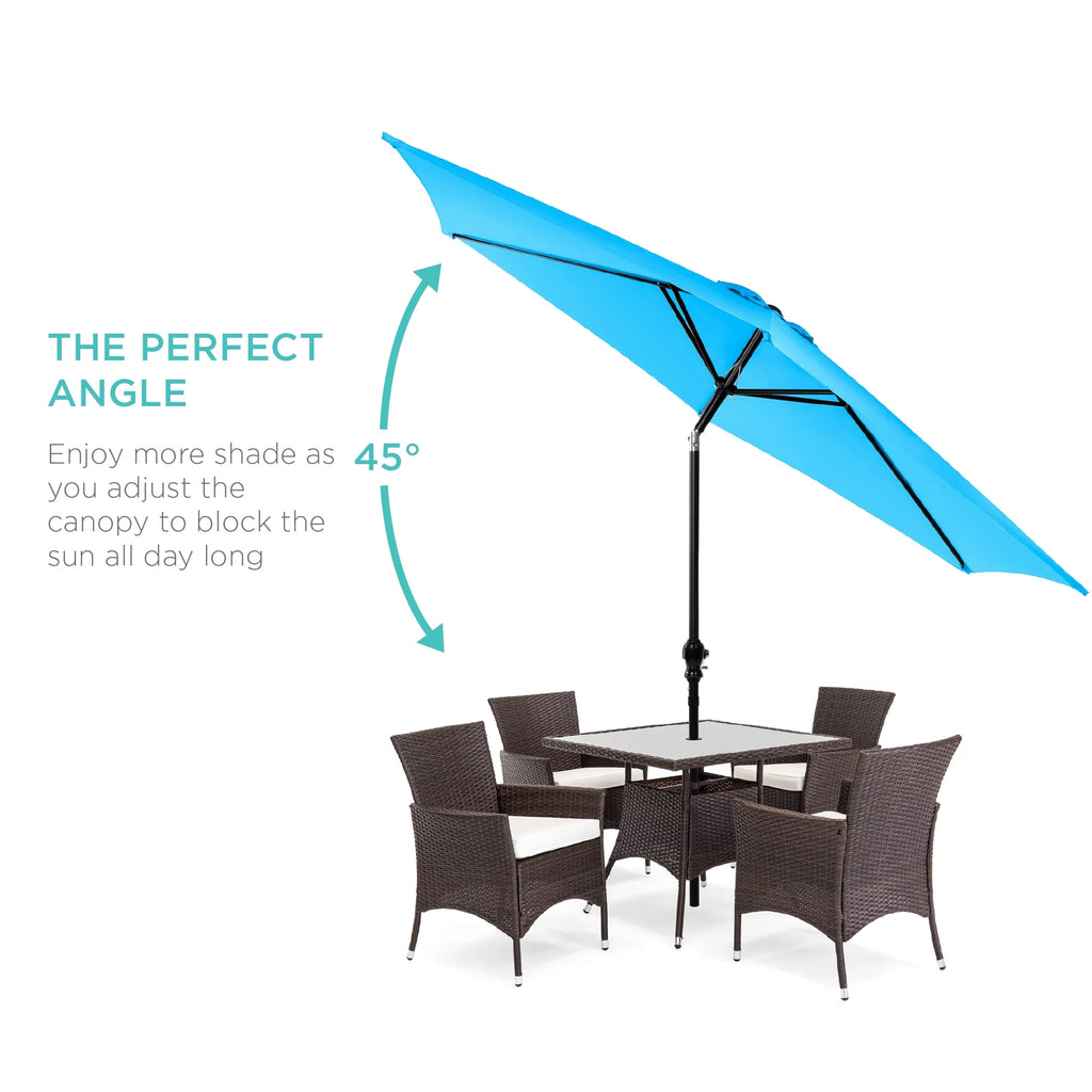 10ft Steel Patio Umbrella with Crank L61163