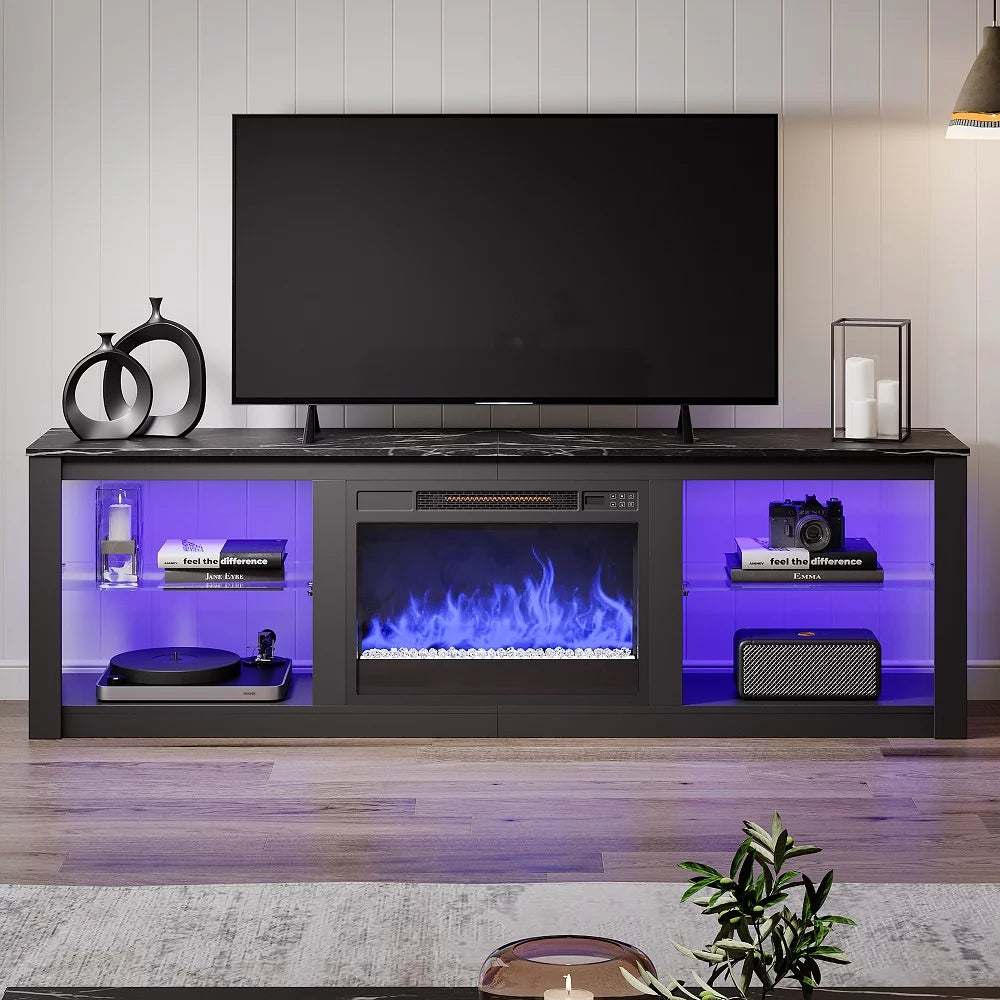 Wash Grey Electric Fireplace TV Stand H5736
