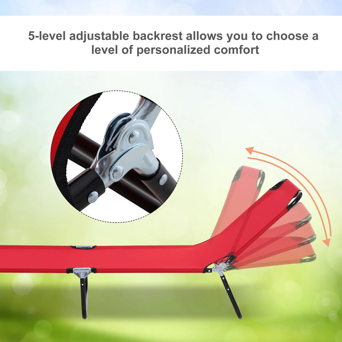 Adjustable Backrest Chaise Lounge A694
