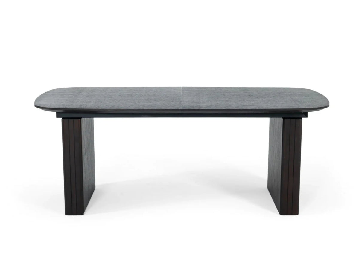 Smoked Rectangular Manufactured Wood Dining Table I20377