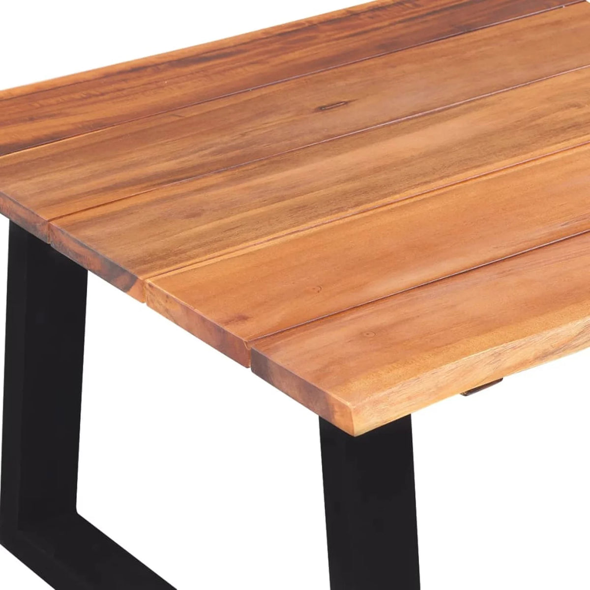 Acacia Wood Coffee Table with Metal Legs B433