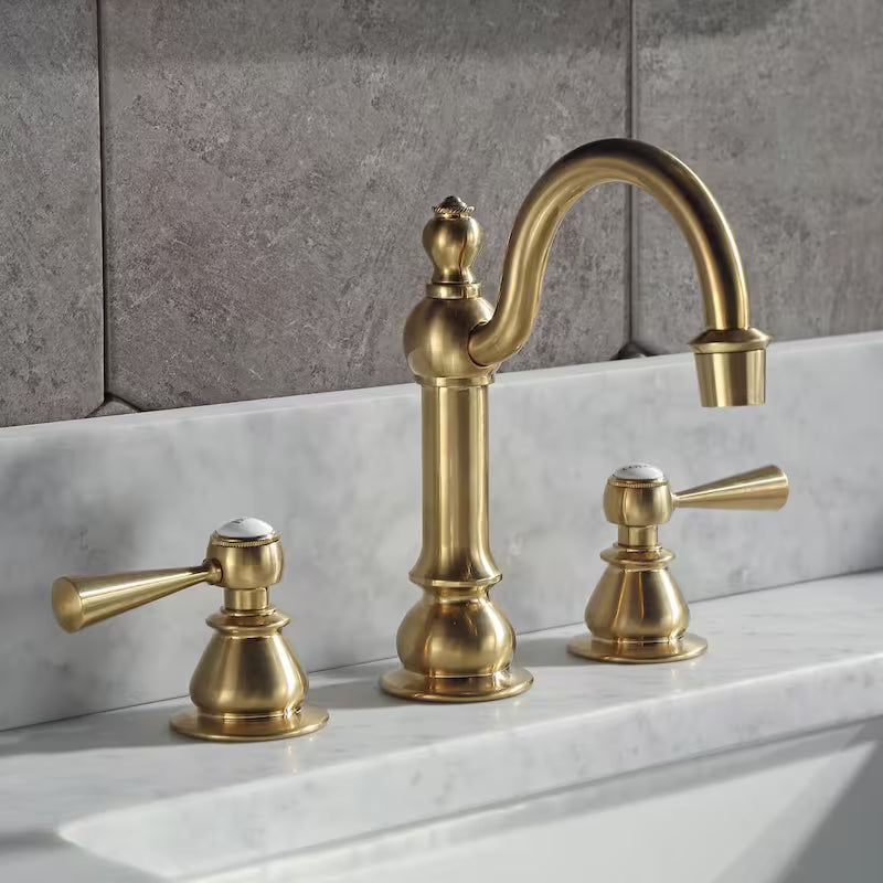 Adjustable Widespread 2-Handle High Arc Lavatory Faucet H18589