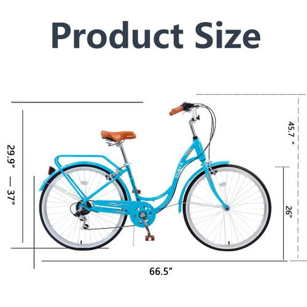 26 inch 7 Speed Steel Frame Girls Bicycle O130
