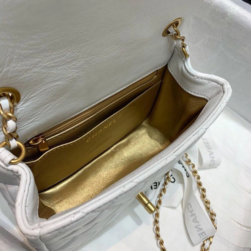 White Mini Flap Bag R622288