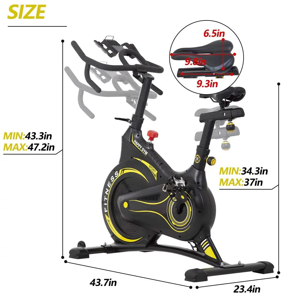 Black Exercise Bike with LCD Display B92225
