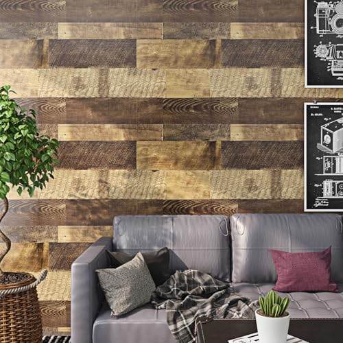 Waterproof Peel and Stick Wood Contact Paper Vinyl Flooring Roll I715176