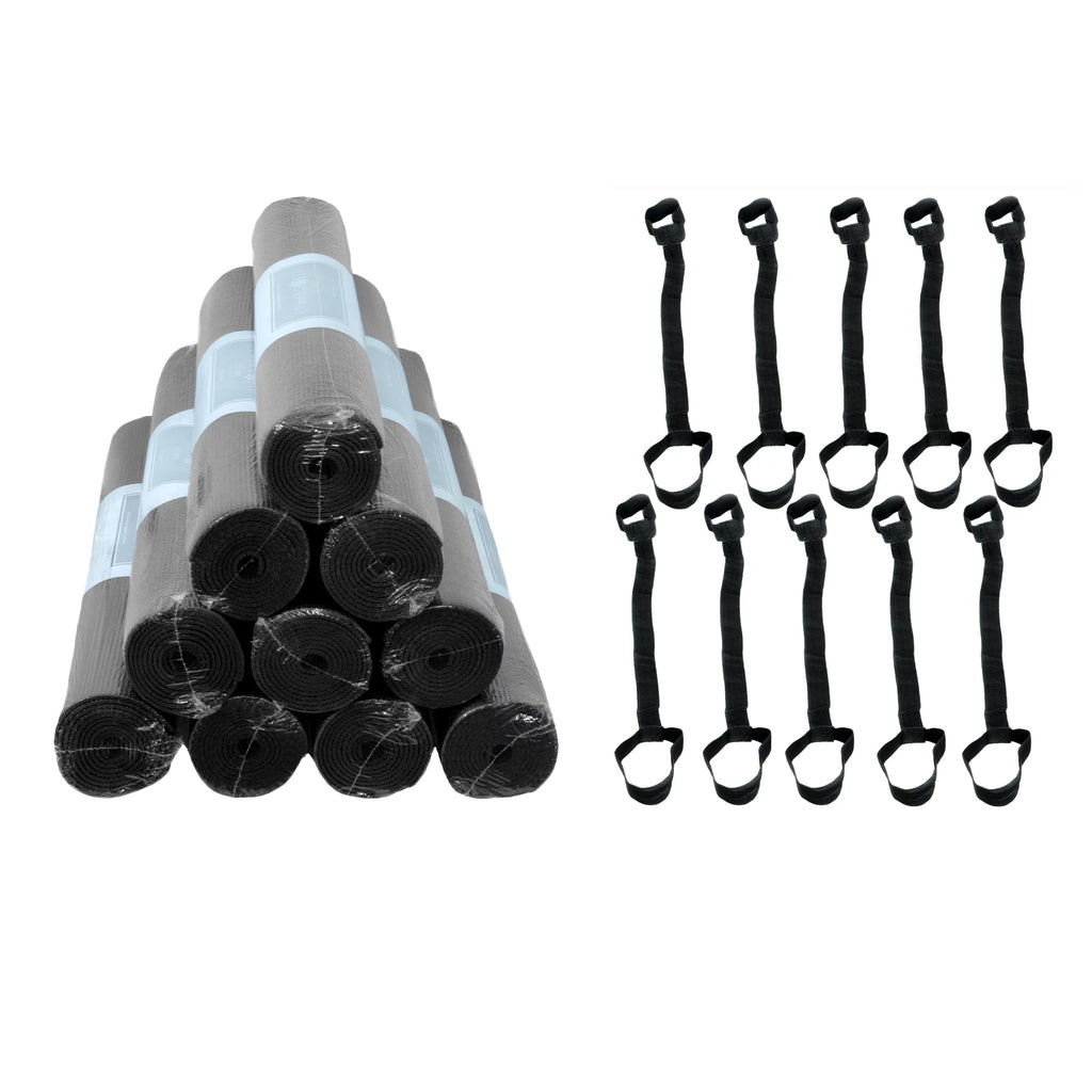 10 Pack Yoga Mats with Carrying Straps E365