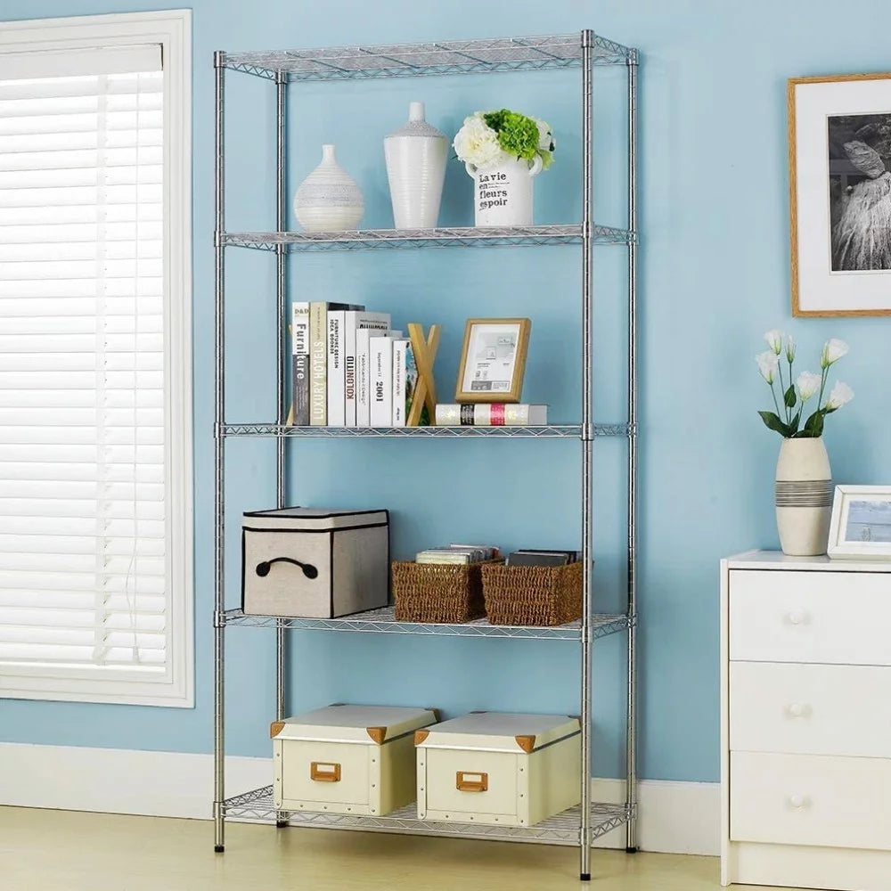Adjustable 5-Shelf Wire Shelving F59566
