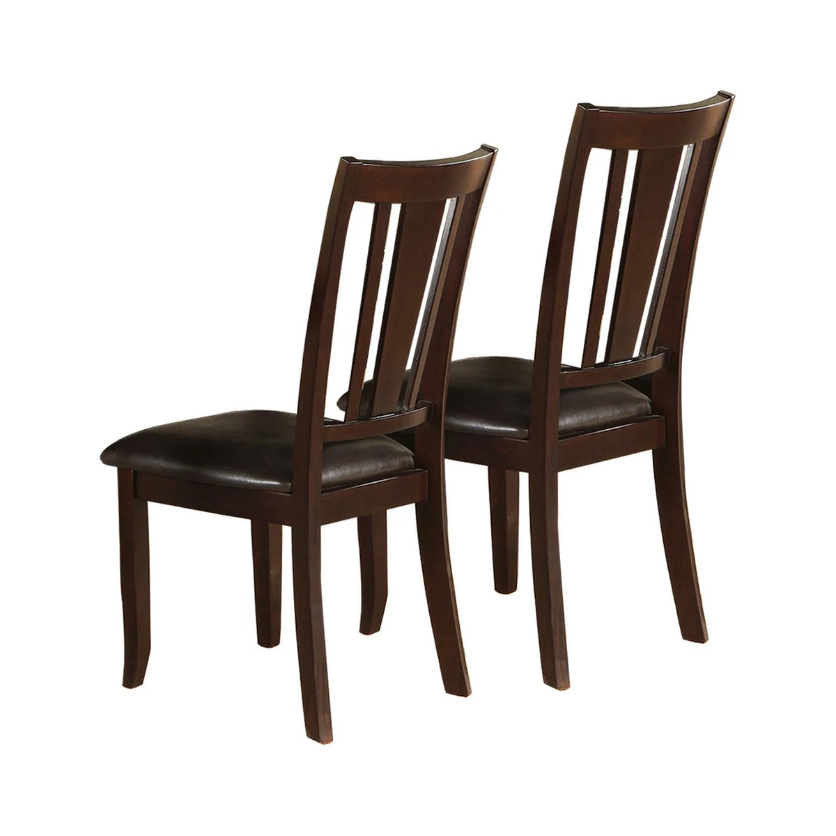 Espresso Slat Back Dining Chairs Set of 2 T715
