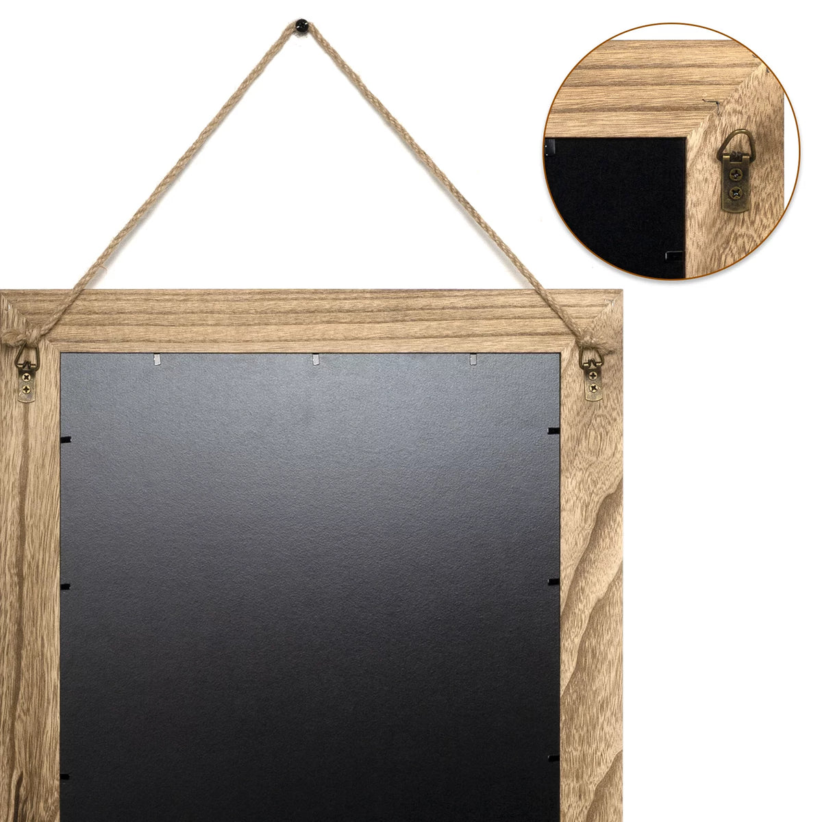 Wall Mirror with Shelf and Metal Hanging Rod, 20 x 16 inch G930522