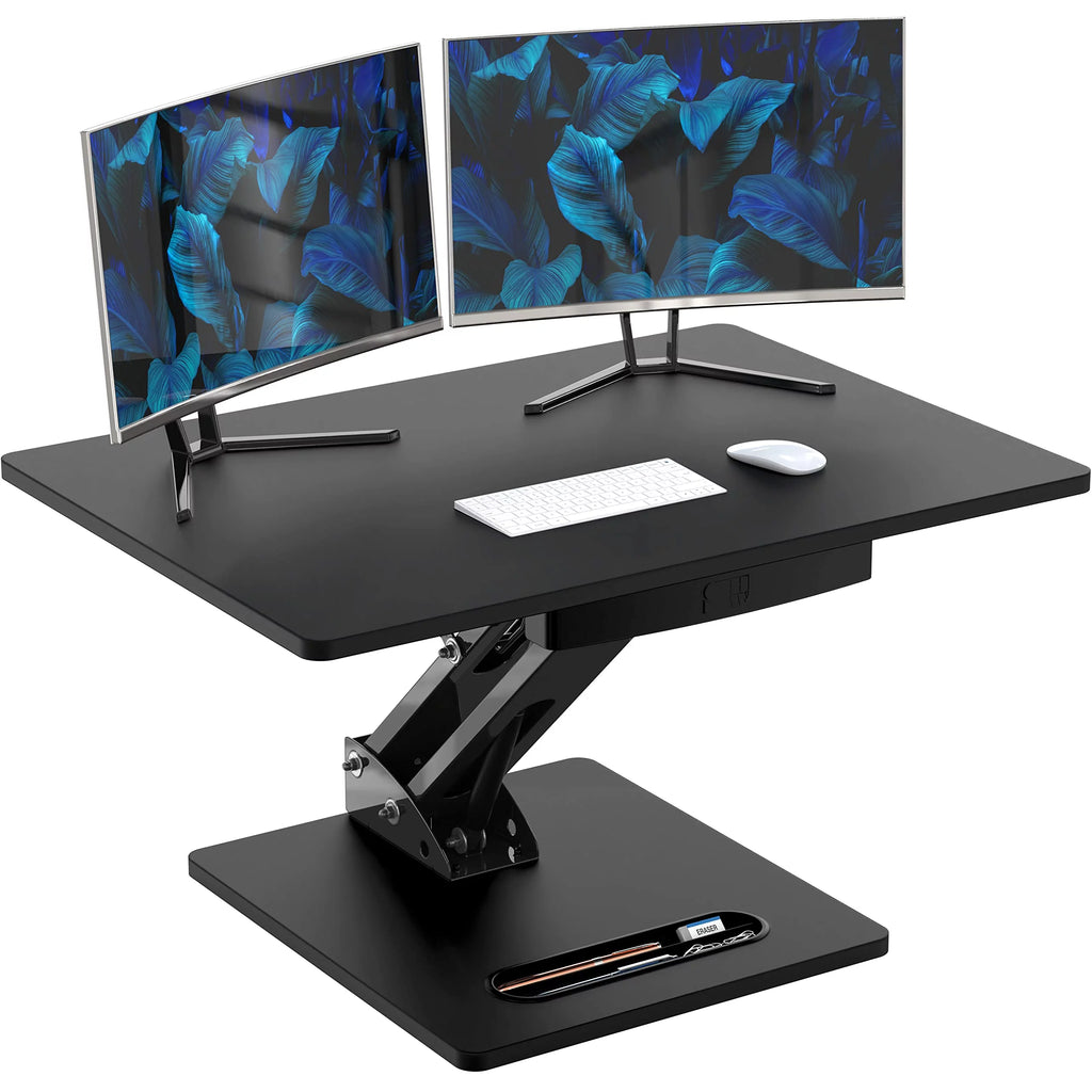 28" Black Height Adjustable Standing Desk V33425