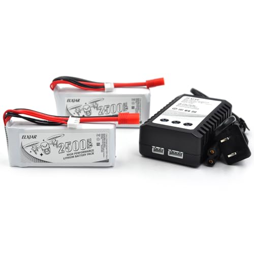 7.4V 2500mAh LiPo Battery with Banana Connector and B3 Charger V59899