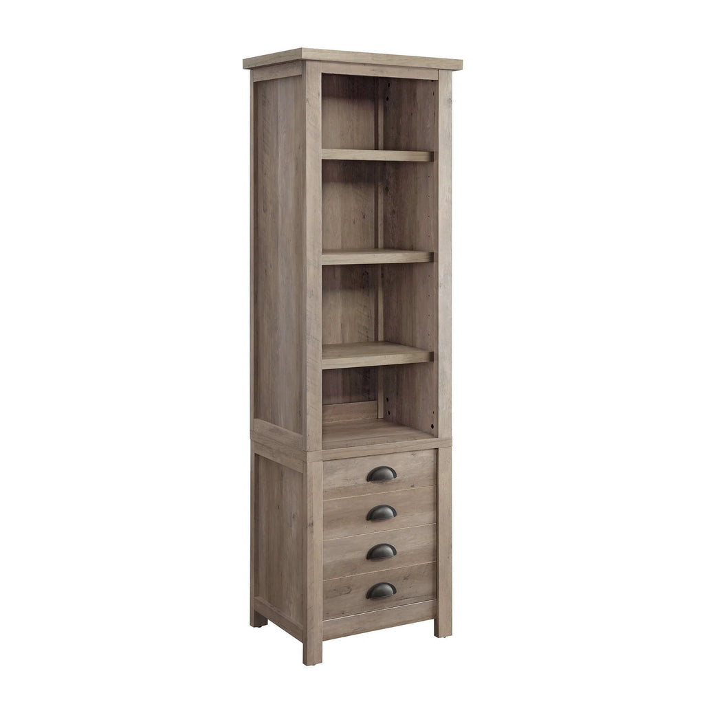 72" Rustic Gray Bookcase R81360