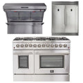 48 Inch Dual Fuel Range, Wall Mount Range Hood, 60 Inch Refrigerator V267458
