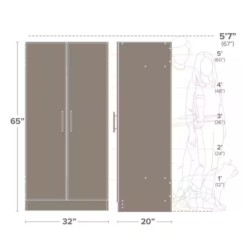 Wood Freestanding Garage Cabinet in Espresso F423106